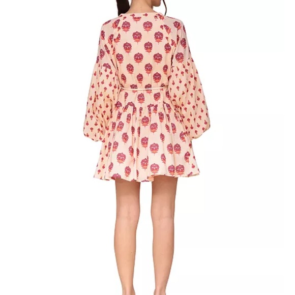 Avec Les Filles Women's Cotton Mixed-Print Mini Dress - Sunset Mul size 4 - Picture 3 of 16